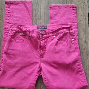 Ralph Lauren Women's Bright Pink Skinny Jeans